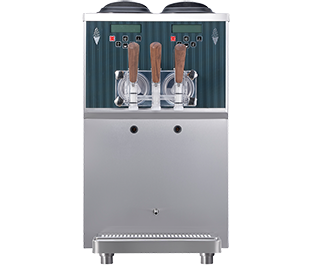 Softeismaschine Tischmodell 2x2 Liter Kühlzylinder S121 mit Pumpe